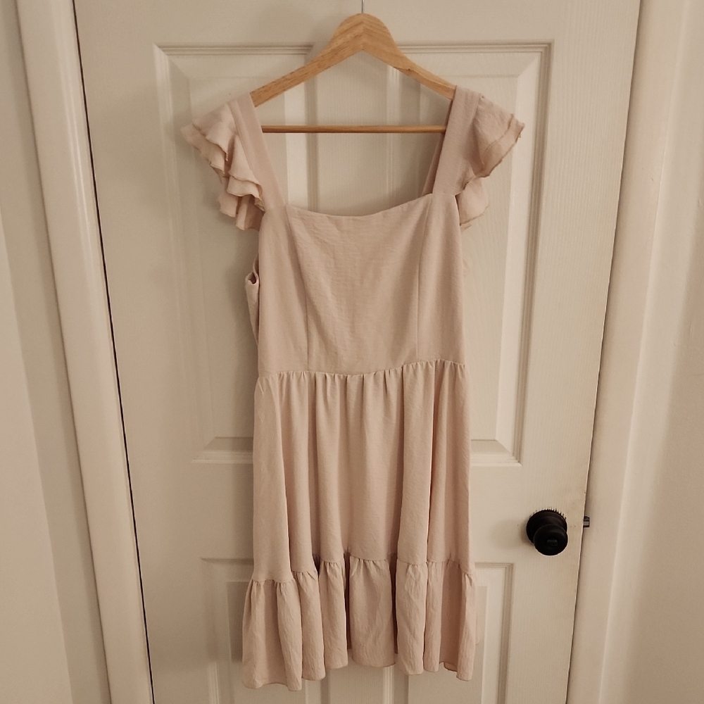 Chic Ruffle Sleeve Dress